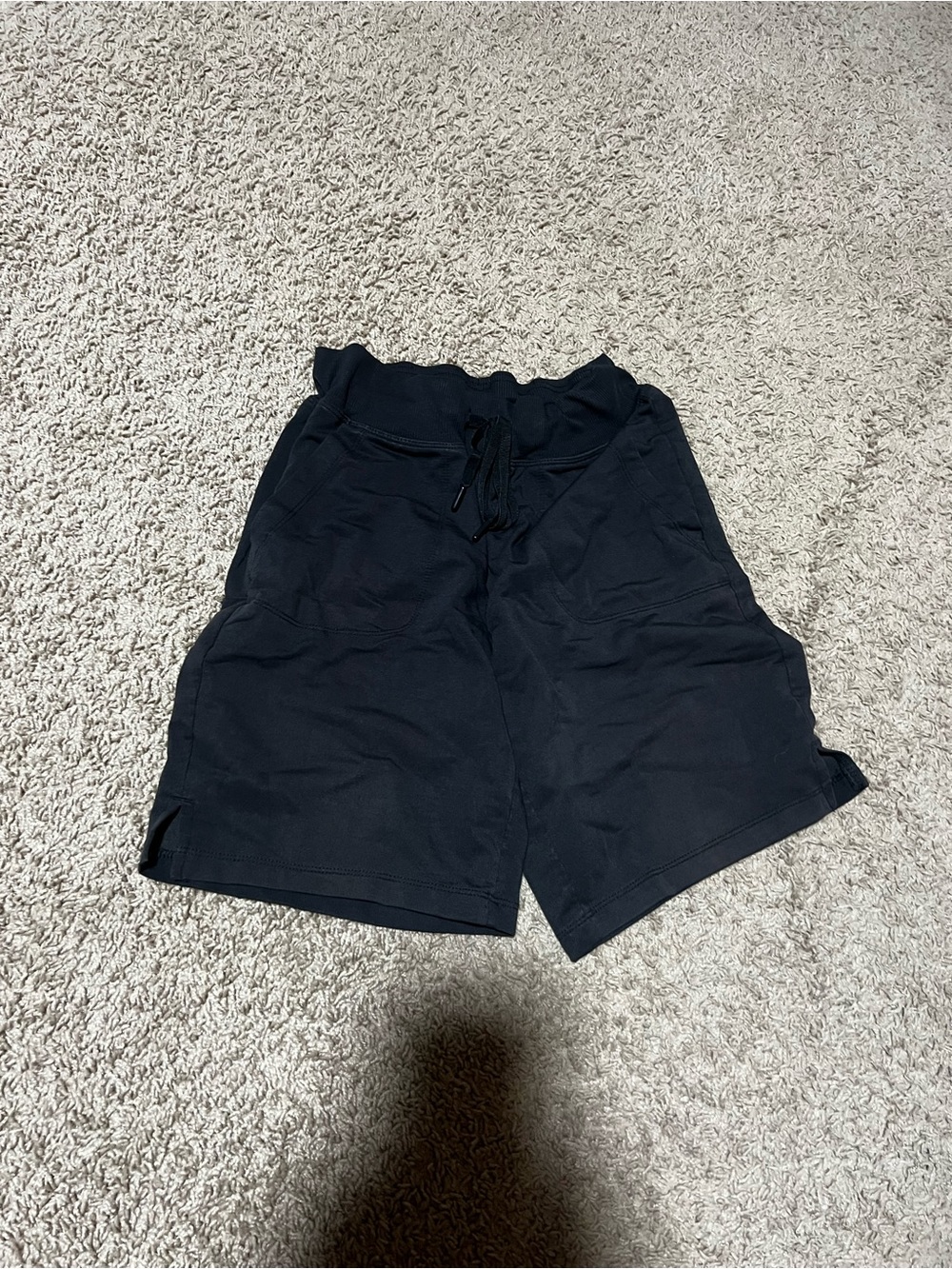 Women's Black Drawstring Athletic Shorts with Pockets